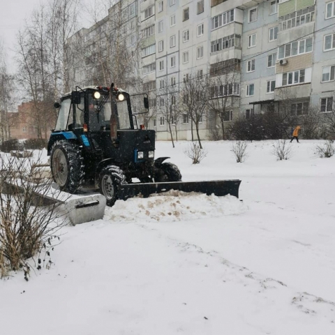 В Егорьевске к уборке снега привлечено более 40 единиц техники