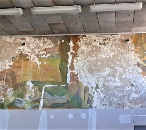 В Малодубенском ДК начали восстановление фрески