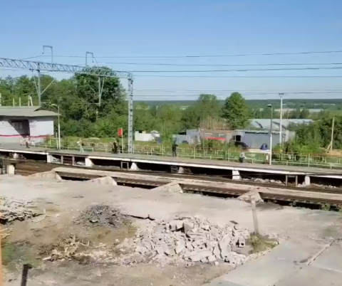В Кабанове идет реконструкция железнодорожной платформы