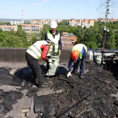 В Пущине размещено 2 камеры видеонаблюдения хода работ по капитальному ремонту домов