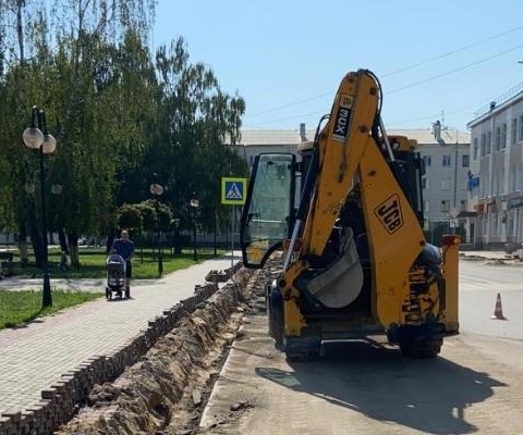 Комфортная городская среда В Серпухове продолжаются благоустроительные работы