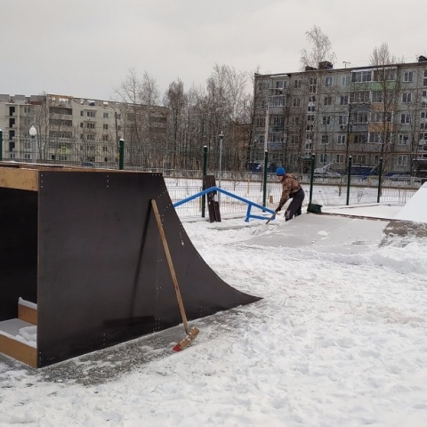 В районе обнинского скейт-парка продолжается Благоустройство территории