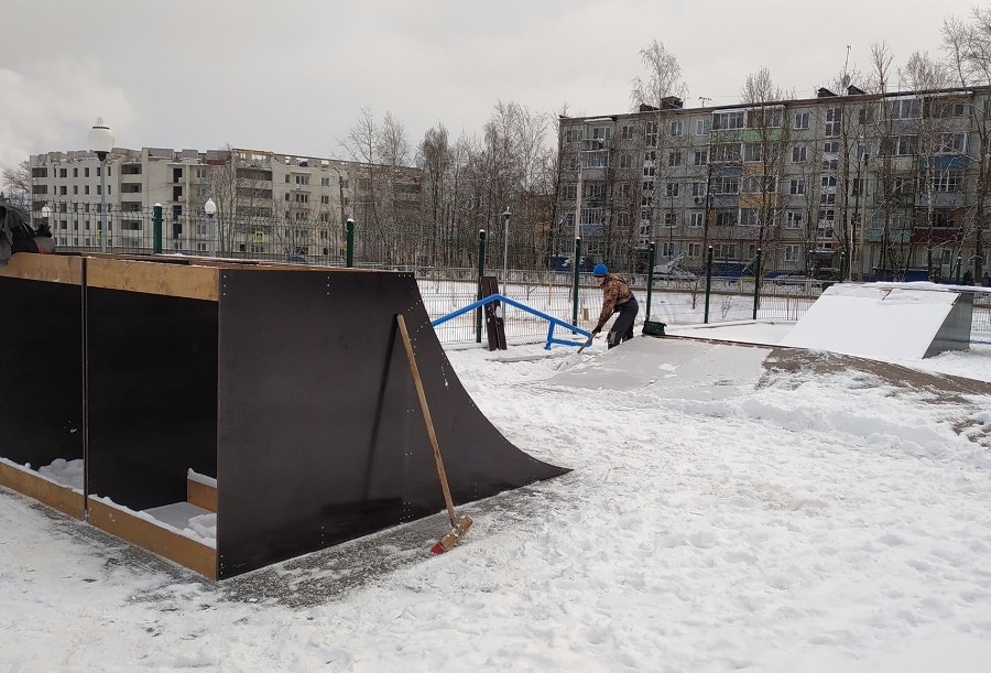В районе обнинского скейт-парка продолжается Благоустройство территории