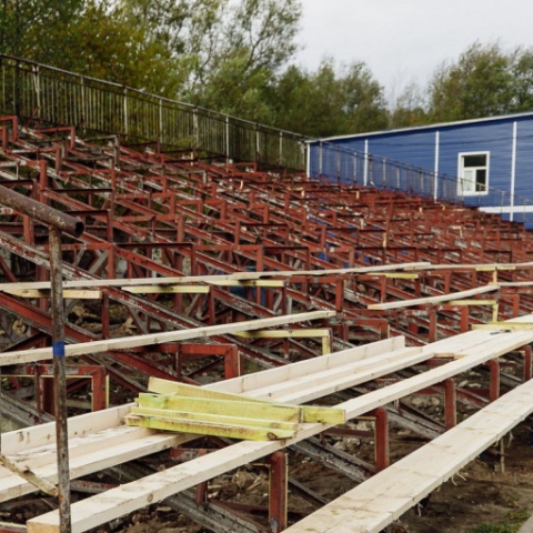 Ремонт трибуны стадиона «Сокол» в Ликино-Дулеве планируют закончить до начала декабря