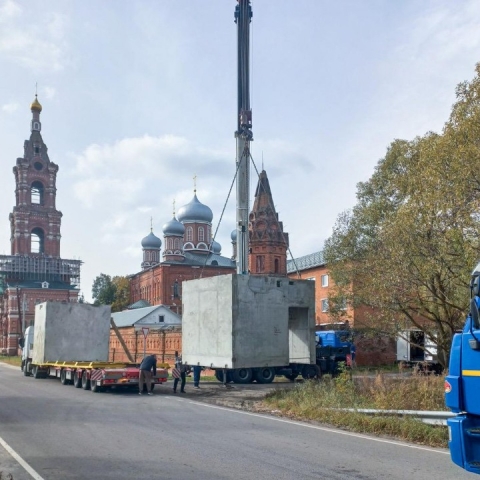 В Колычево привезли первые модули здания ФАПа