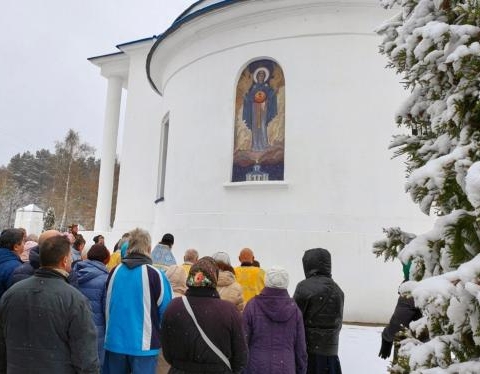 Новая мозаичная икона Пресвятой Богородицы «Знамение» украсила храм в Старой Кашире городского округа Ступино