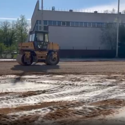 В Обнинске строят новое футбольное поле рядом со стадионом «Труд»