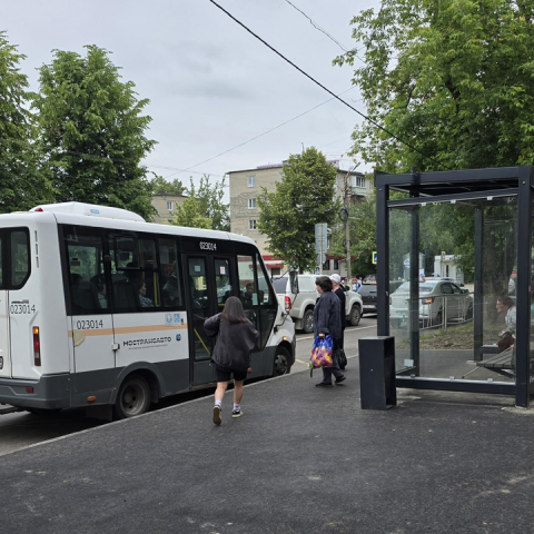 Новые автобусные павильоны установили на улице Ленина в Коломне