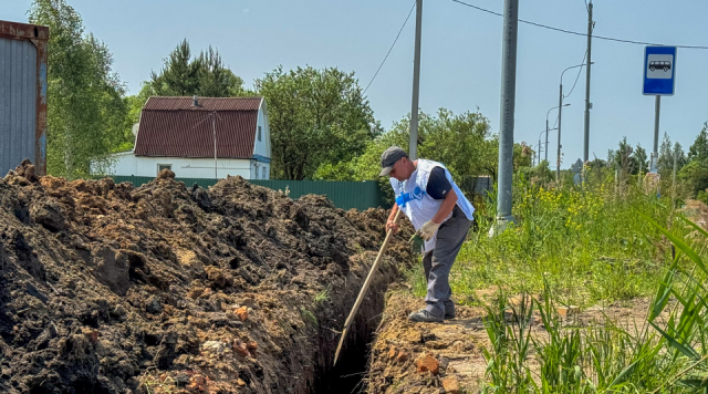 Газовые сети строят в деревне Шелухино под Коломной