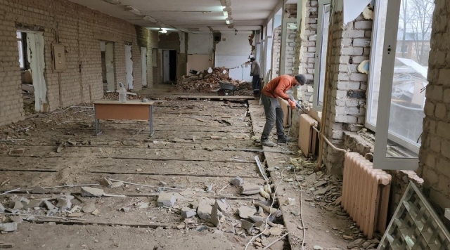 В деревне Кабаново началась масштабная реконструкция местной школы