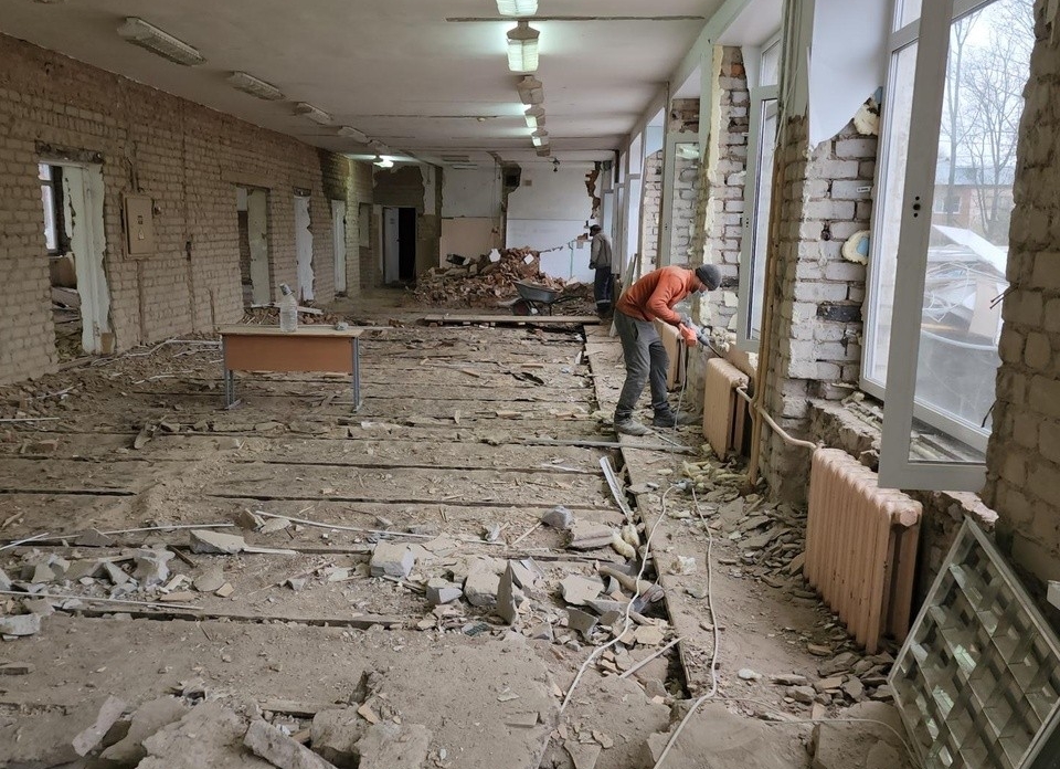 В деревне Кабаново началась масштабная реконструкция местной школы