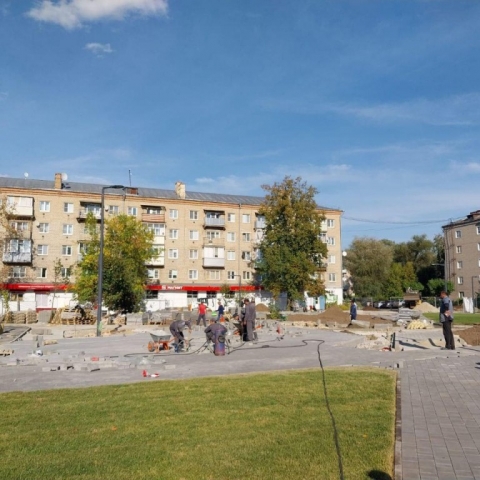 Пешеходные дорожки и парковки построили во дворах Орехово-Зуева