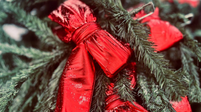 В красно-золотом: на Октябрьской площади в Можайске нарядили центральную елку