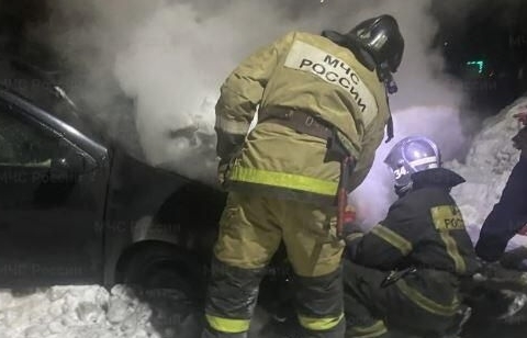 В Малоярославце загорелся автомобиль