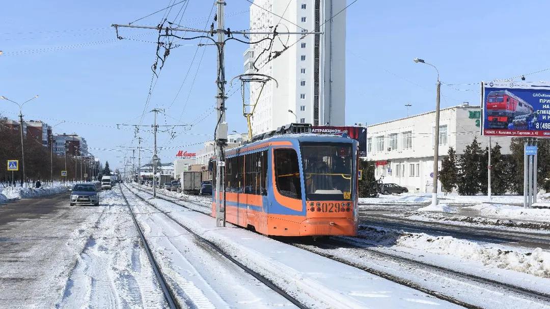 В Коломне из-за метели изменили расписание движения трамваев