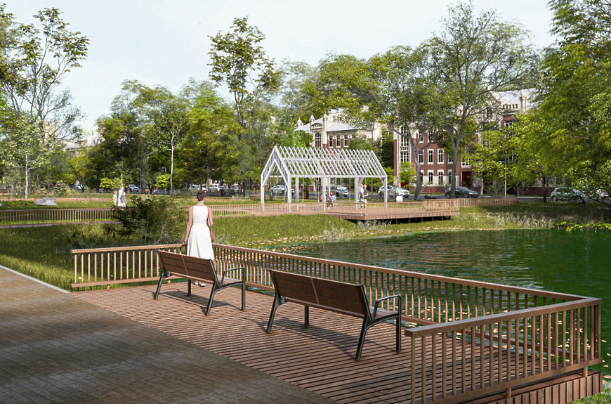 В Егорьевске идут масштабные работы по благоустройству сквера «Технический сад»